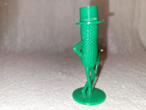 Piantana vintage MCM anni 60 Mr Peanut plastica sale shaker verde da collezione rara - Foto 3 di 10