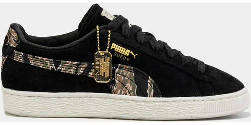 Puma 30th Anni Suede Tiger Camo Black White Green Gold 394532 01 Shoe Sneaker - Picture 3 of 8