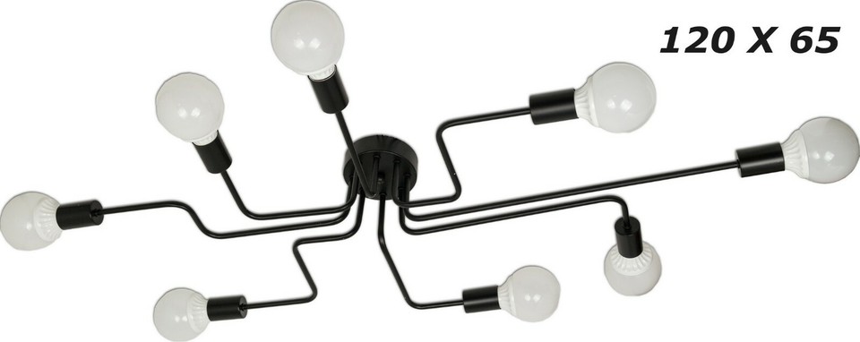LAMPARA TECHO LOFT LED BRAZOS - BOMBILLAS LED 7W INCLUIDAS