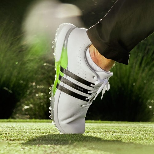 Adidas Tour360 24 Boost IF0243 bianco verde nero scarpe da golf uomo taglia 13 - Foto 3 di 14
