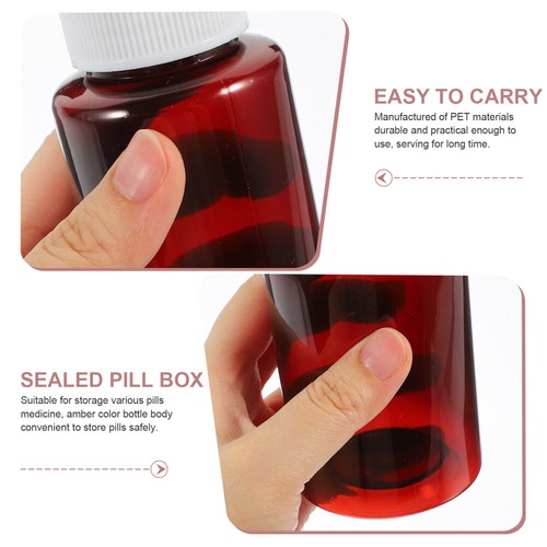 6 Pcs Pill Jar Empty Pills Medicine Bottles with Lids Caps Travel - Picture 12 of 12