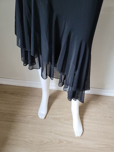 Tadashi Shoji Black Ruffle Asymmetrical Skirt Size Womens XS New $185 - Picture 2 of 12