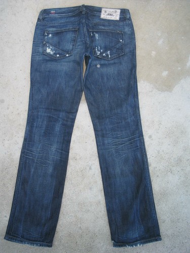 Diesel Lhela Pantalones de mezclilla rectos para mujer Talla 26 Azul Envejecido 100% Algodón L30 NUEVOS $240 - Imagen 4 de 12