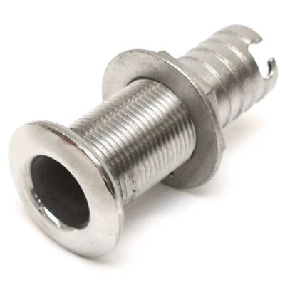 Blue Wave Boat Thru Hull | Straight 1 1/8 Inch Stainless Steel