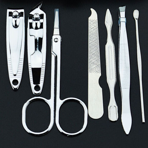 Professional 7pcs Pedicure Manicure Set Nail Care Cuticle Clipper Tool Kit White - Picture 2 of 8