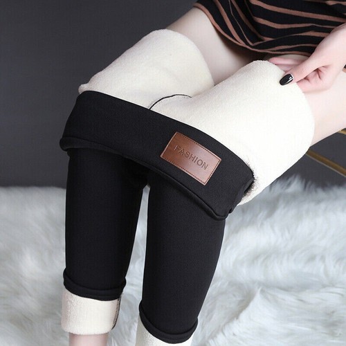 New Women Winter Sherpa Fleece Lined Leggings Thermal Warm Pants Stretchy Thick - Picture 27 of 30