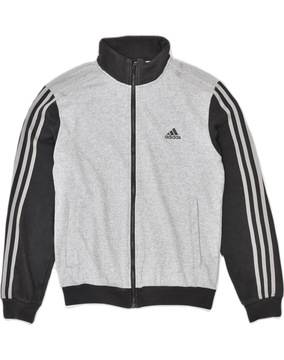 ADIDAS Mens Loose Fit Tracksuit Top Jacket UK 34 36 Small Grey