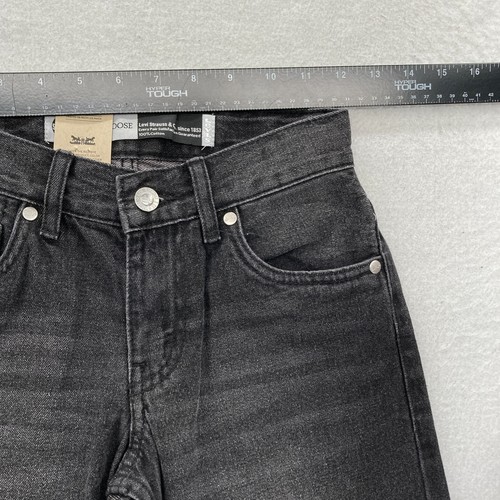 Levis SilverTab Jeans Boys Youth 8 Stay Loose Straight Leg Black Denim 24x23 - Picture 6 of 13