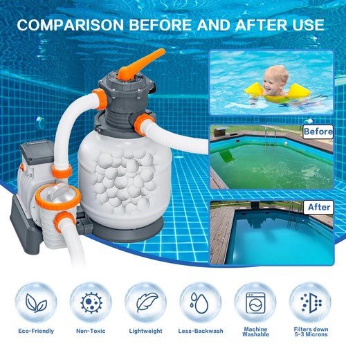 1.54 Lbs Pool Filter Balls Eco-Friendly Filter Balls for Swimming Pool Sand F... - Picture 3 of 7
