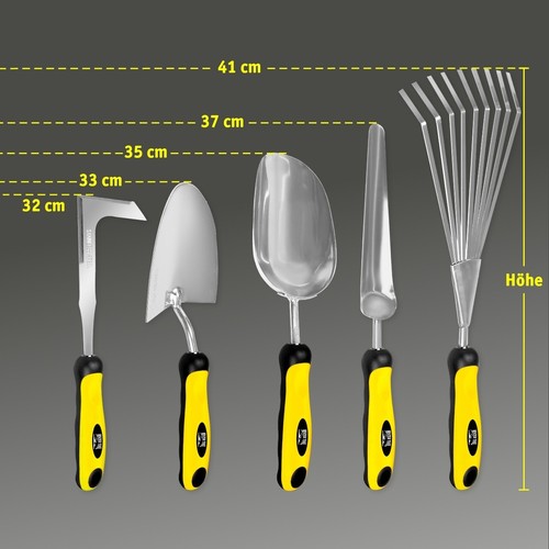 MISTER TOOL Gartenwerkzeug Set Gartenschaufel Fugenkratzer Rechen Unkrautkelle - Bild 7 von 8