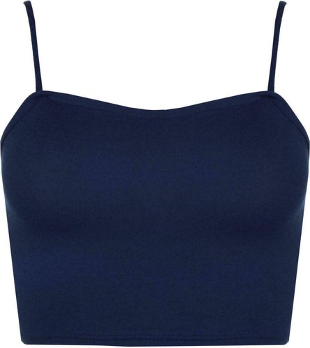 Camicia da donna senza maniche con spalline a fascia liscia donna Boobtube Bralet crop top - Foto 53 di 58