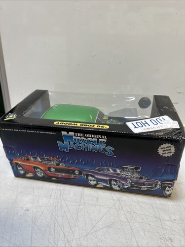 Muscle Machines '50 Ford Woody Green Blown Wagon 1:18th Scale DieCast SEALED NIB - Picture 8 of 11