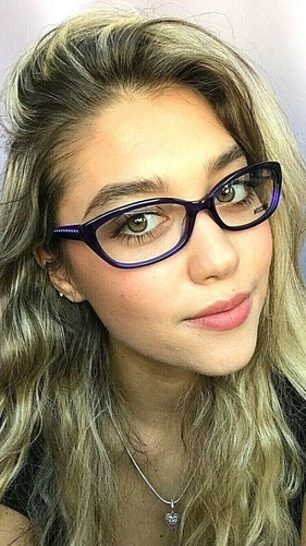 New MOSCHINO MO 18703 55mm Cobalt Blue Women's Eyeglasses Frame Italy - Picture 1 of 10