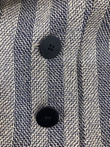 Jaeger Jacket Blazer Stripe Great Britain Vintage - Women Size 10 - Picture 3 of 12