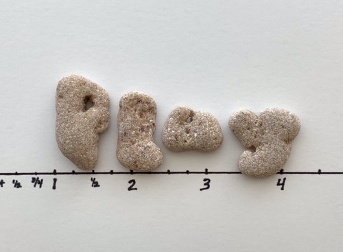 Natürliche Buchstabenform SPIEL Felsen Strand Steine Kiesel Kunst Handwerk Hag Löchriges Wort USA - Bild 2 von 10