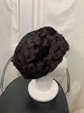UNISEX WARM LUXURY NAMIBIA DARK BROWN KARAKUL 24.5 INCHES FUR HAT FREE SHIPPING