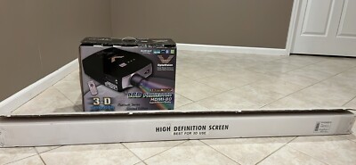 Projector screen And Projector (Brand New Together Cost $700)