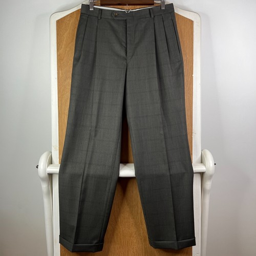 Traje Jones New York Para Hombre 42S Verde Ventana 3 Piezas 100% Lana Pantalones 30x31 - Imagen 17 de 24