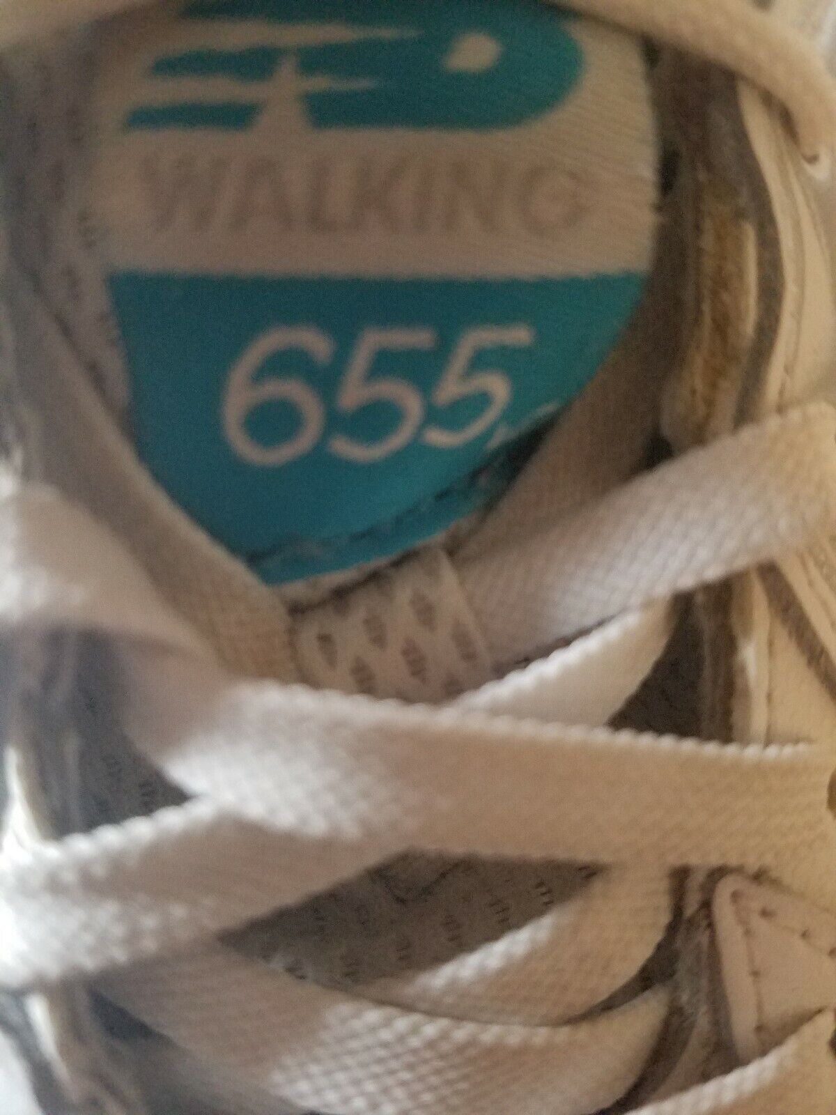 Women s New Balance Size 7.5 Walking Shoes 655 V2 White with Teal Trim