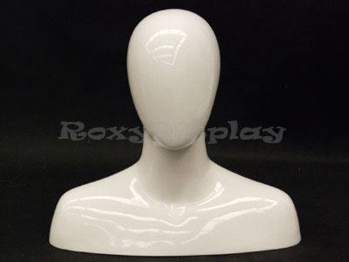 Male Egg Head Mannequin Head Fiber Glass Display #MD-MEGGW - Picture 1 of 2