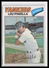 Lou Piniella #96 1977 Topps New York Yankees