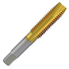 3pcs M6 x 1 D5 2FL Spiral Point Tap HSS TiN YG1 T8217315