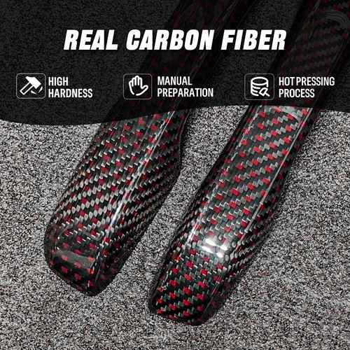 4pcs Gloss Carbon Fiber Door Handle Panel Covers For 11th Civic Type R FL5 - Foto 2 di 7