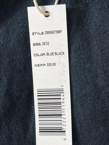 NWT! Indigo Thirty Mens Sz 38/32 Dark Wash Jeans - Picture 9 of 9
