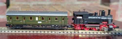 Minitrix Spur N 11422 OVP, Personenzug-Set mit  Tenderlok BR 89.7 2  - Bild 2 von 11