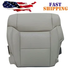 For 2014 to 2020 Toyota Tundra Driver Bottom Replacement Leather Seat Cover Gray