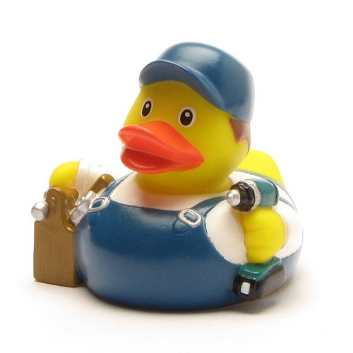 Badeente Monteur Quietscheentchen Quietscheente Ente Plastikente Gummiente Ente - Bild 1 von 4