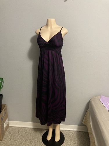 SHE’SCOOL Purple-black BOHOSummer Maxi Dress Size S - Picture 2 of 8