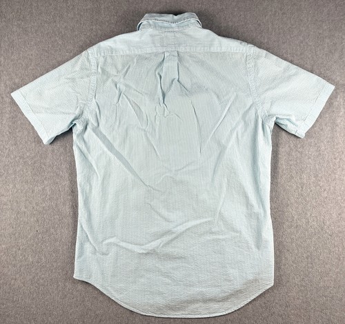 Polo Ralph Lauren Seersucker Shirt Men's M Button Up Blue White Striped Casual - Picture 9 of 9