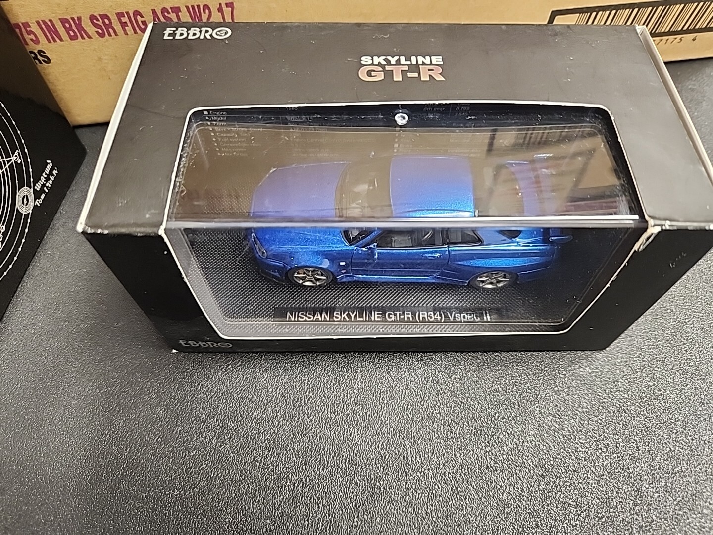 1/43エブロ44148 日産 スカイライン GT-R R34 Vspec Ⅱ ブルー