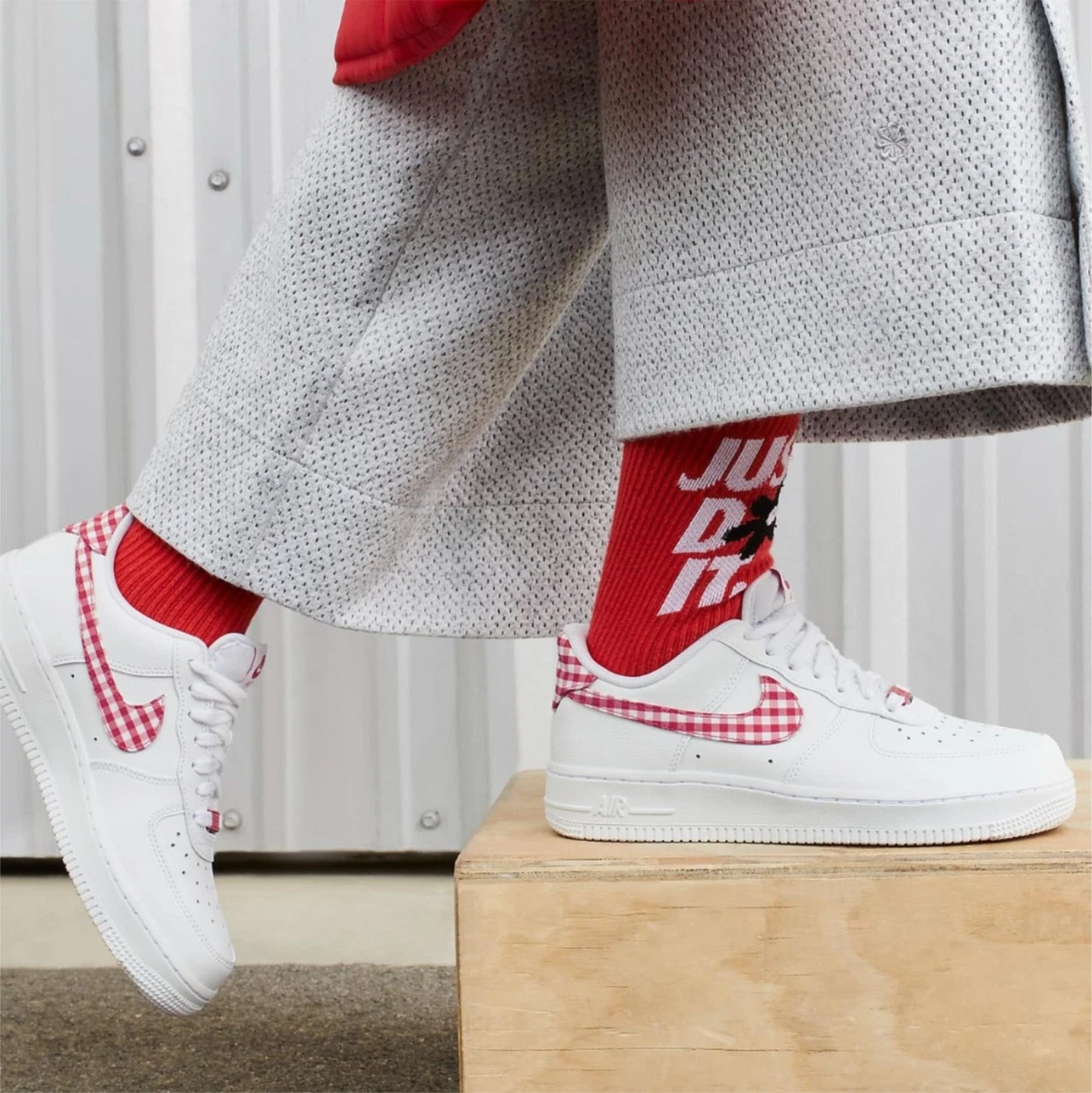 Air force 1 on sale gingham sneakers