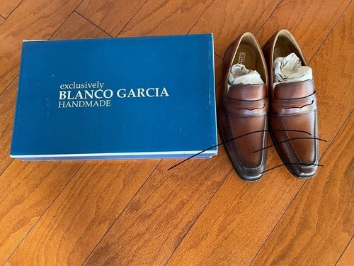 Blanco Garcia Bradon Penny Mocassino Whisky Bronzo Taglia 8 M (Fatto a Mano) - Foto 8 di 8