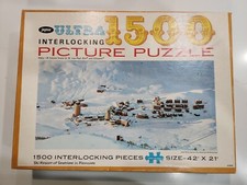 Vintage Jaymar 1500pc Puzzle - Sestriere Piemonte Ski Resort - NEW and SEALED