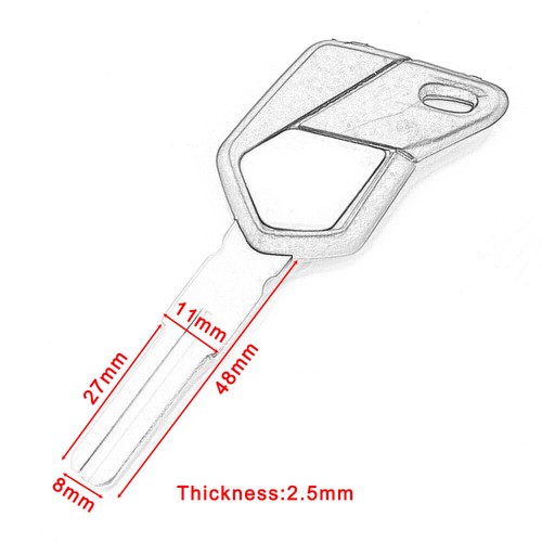 1/5pc Uncut Black Key Replacement For MV Agusta F4 1000 F4 R Brutale 920/1090 - Picture 2 of 6