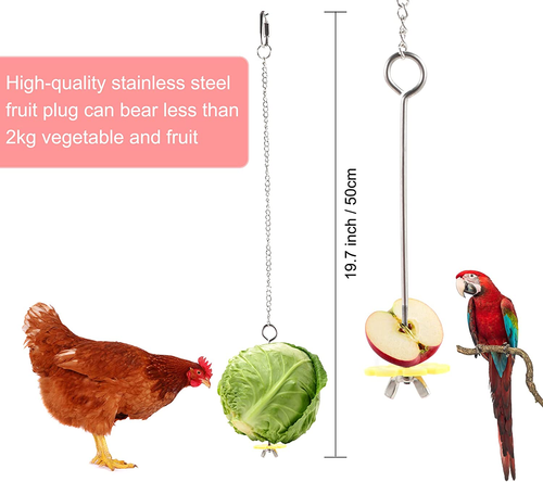 4 PCS Chicken Toys for Coop Accessories, Chicken Swing, Xylophone, Vegetable ... - Picture 6 of 7