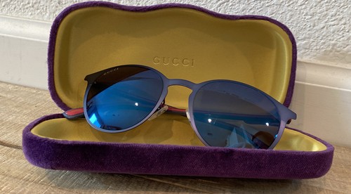 Gucci GG-0504S 003 Sonnenbrille Unisex Blau Rund NEU - Bild 16 von 17