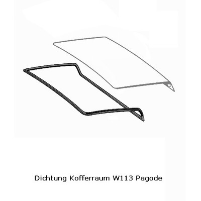 P002// Mercedes Pagode W113 250SL Kofferraumdichtung Heckdeckeldichtung