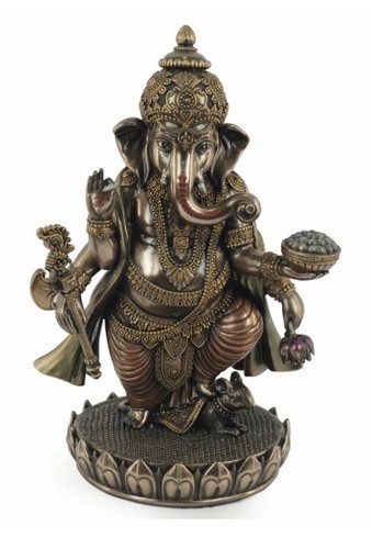 Estatuilla de bronce Shiro de Lord Ganesh Ganesha - Imagen 2 de 2