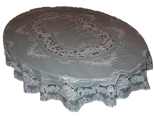 Vinyl Tischdecke abwaschbar mit Spitze ECKIG, OVAL, RUND Tischtuch OVP - Bild 6 von 10