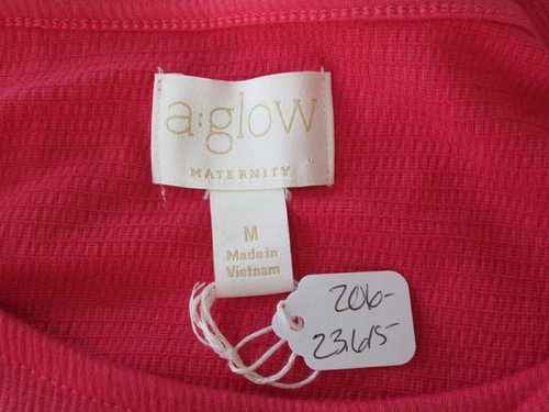 Nuevo con etiquetas Top rosa de maternidad A Glow para mujer talla M pecho 39 manga corta 206-23615 - Imagen 5 de 7