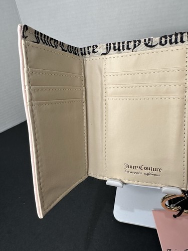 Juicy Couture Aufnäher Logo dreifach faltbar Druckknopf Reißverschluss Geldbörse x Karten Ausweis Bargeld Neu mit Etikett🔥 - Bild 8 von 19