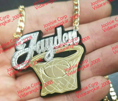 Basketball with Number and Engraved Name Pendant - Sterling Silver or Solid Gold Basketball with Number and Engraved Name Pendant - Sterling Silver or Solid Gold