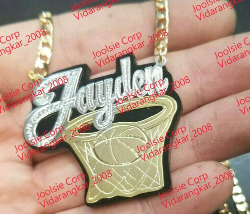 PERSONALIZED 14K GOLD PLATED BASKETBALL 