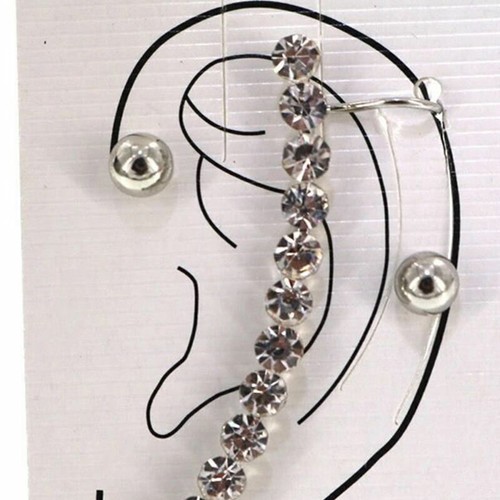 Mode Clip Schmuck Damen Ohrring Ohrstecker Kristall Manschette Punk Wickel Knorpel - Bild 7 von 11