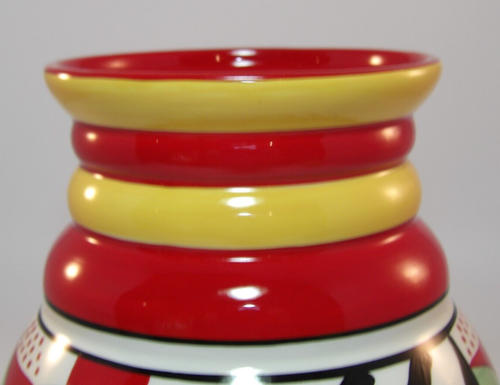 Wedgwood Clarice Cliff Sunspots 8" Art Of Bizarre Vase Jar Lot B Excellent - Picture 5 of 7