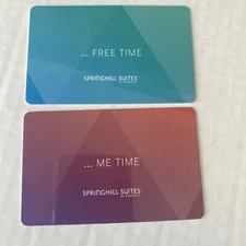 Springhill Suites Marriott Hotel Key Cards FREE TIME & ME TIME Set of 2
